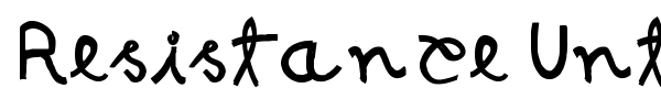 Resistance Until The End font preview